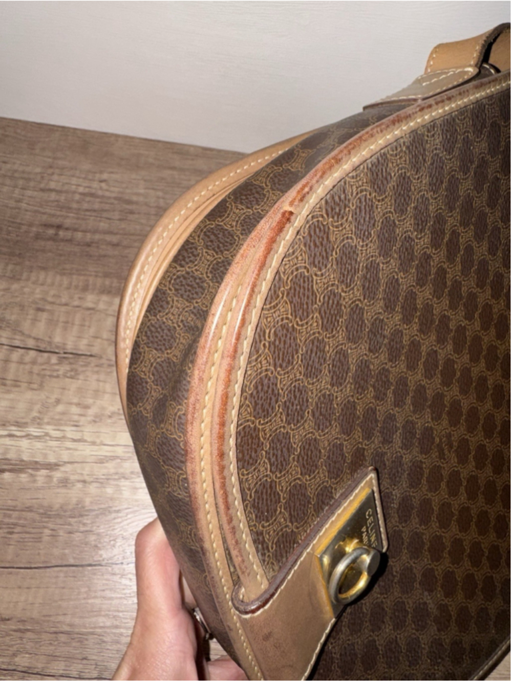 Vintage Céline Macadam Crossbody Bag Quiet Luxury Minimalist Classic Old Money - Picture 5 of 16